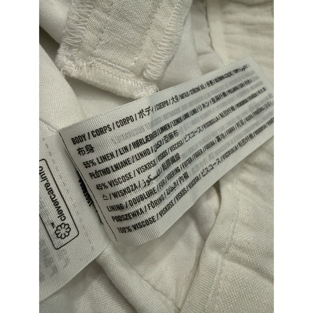 Abercrombie & Fitch Sloane Linen-Blend Tailored Wide Leg Pant Minimal NWT sz 33 - Picture 9 of 10
